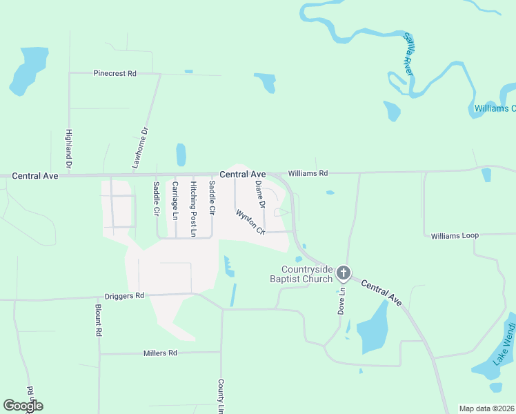 map of restaurants, bars, coffee shops, grocery stores, and more near 87 Diane Drive in Waycross