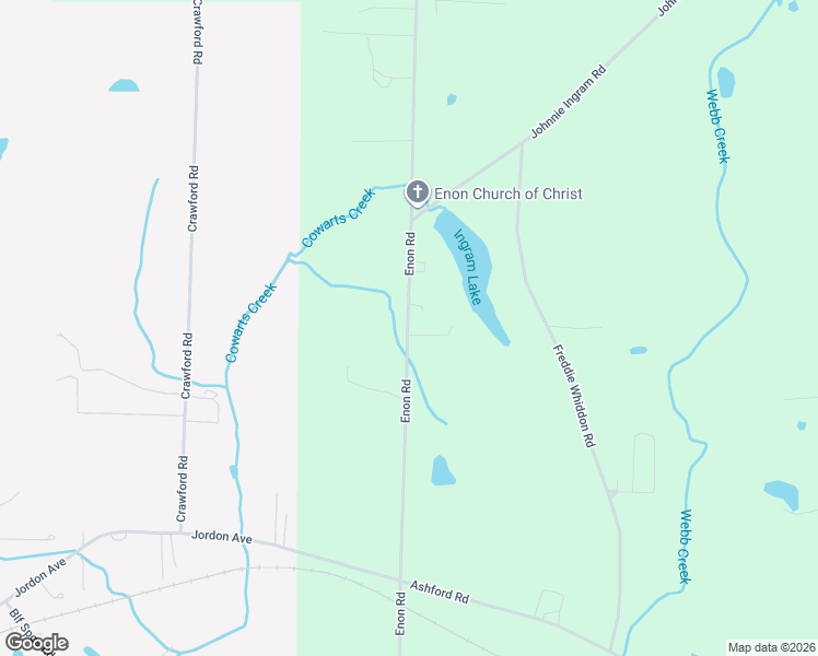 map of restaurants, bars, coffee shops, grocery stores, and more near 1098 Enon Road in Webb