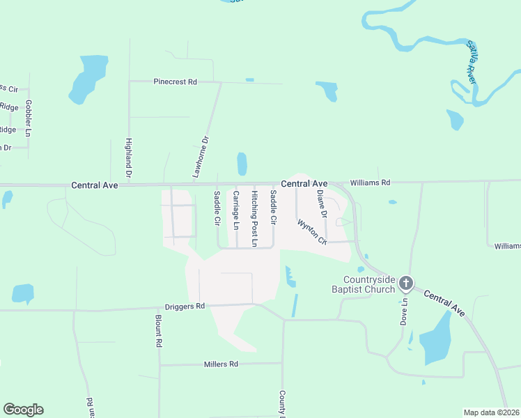 map of restaurants, bars, coffee shops, grocery stores, and more near 861 Saddle Circle in Waycross