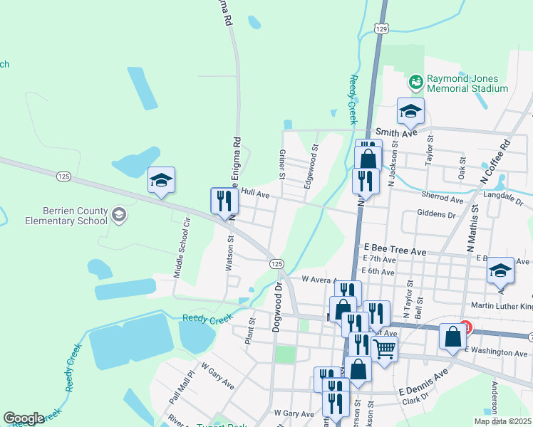 map of restaurants, bars, coffee shops, grocery stores, and more near 500 Hull Avenue in Nashville