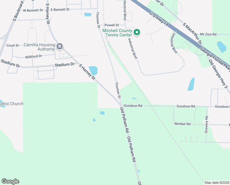 map of restaurants, bars, coffee shops, grocery stores, and more near 670 South Harney Street in Camilla
