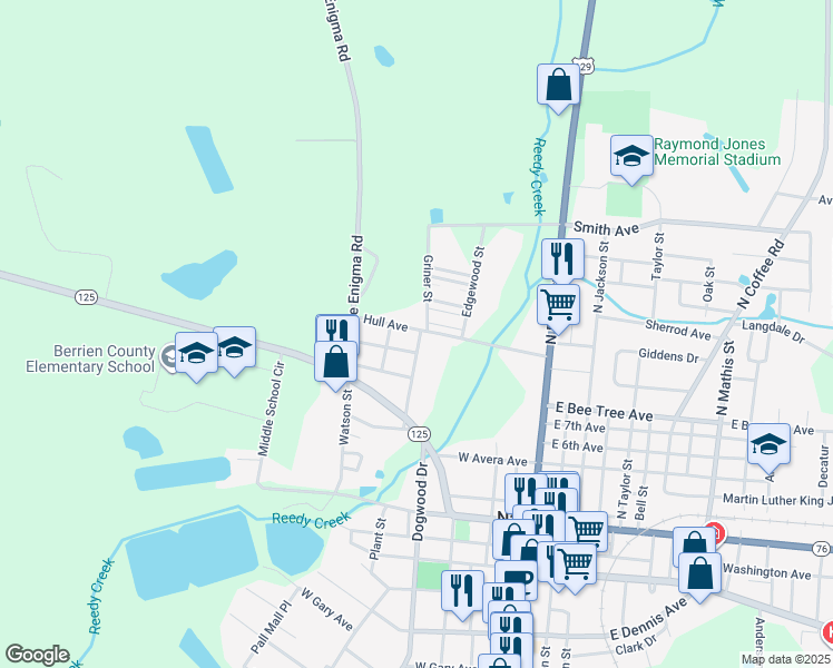 map of restaurants, bars, coffee shops, grocery stores, and more near 500 Hull Avenue in Nashville