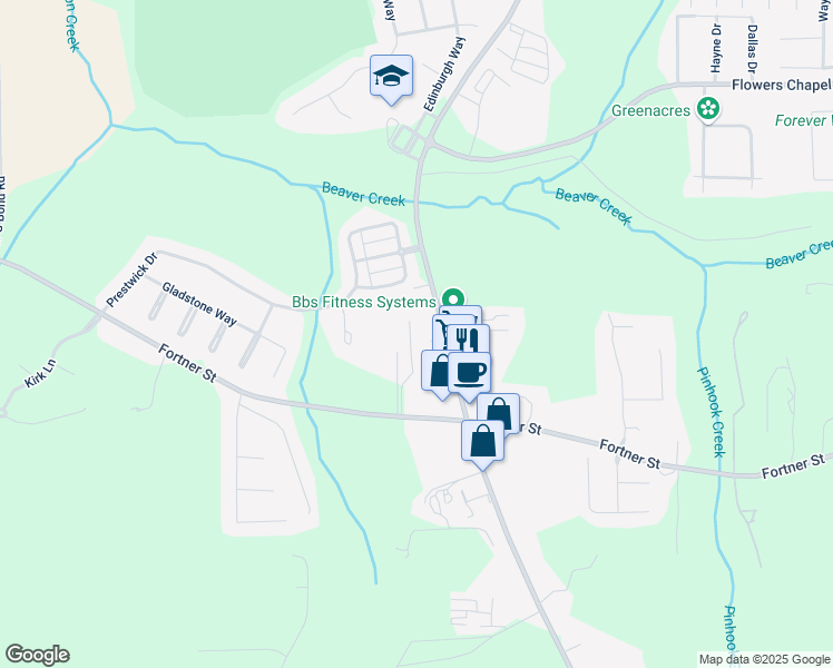 map of restaurants, bars, coffee shops, grocery stores, and more near 118 Bradberry Drive in Dothan