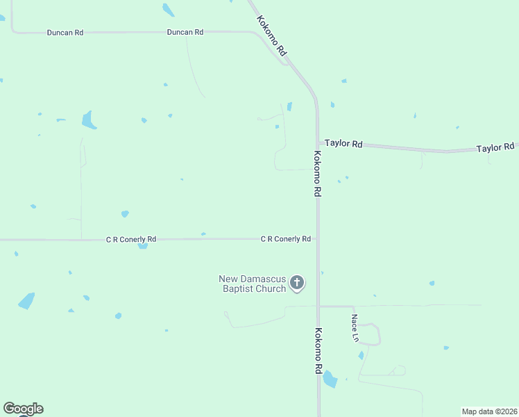 map of restaurants, bars, coffee shops, grocery stores, and more near 275 C R Conerly Road in Kokomo