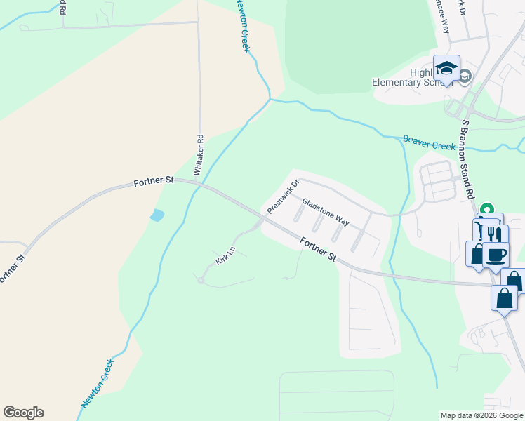 map of restaurants, bars, coffee shops, grocery stores, and more near 708 Prestwick Drive in Dothan