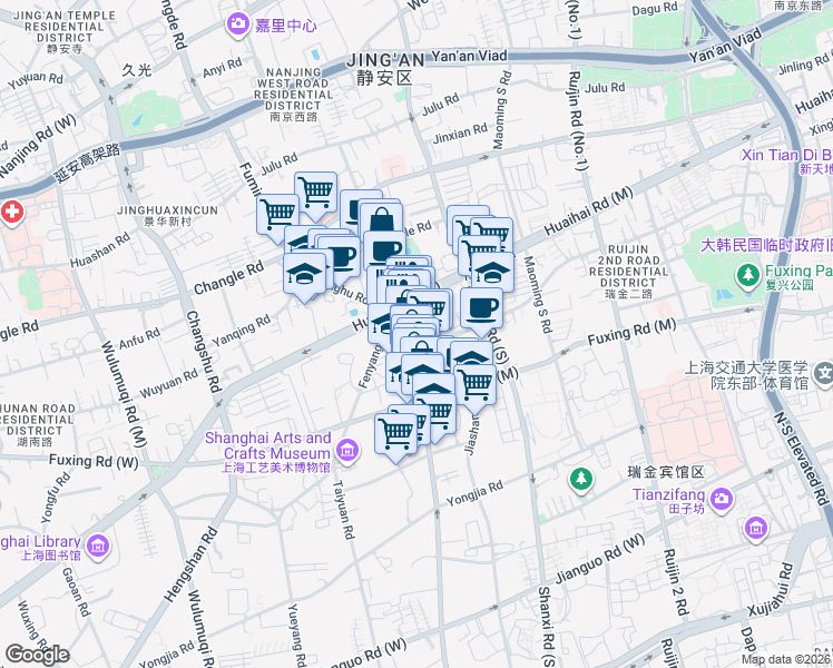 map of restaurants, bars, coffee shops, grocery stores, and more near in 