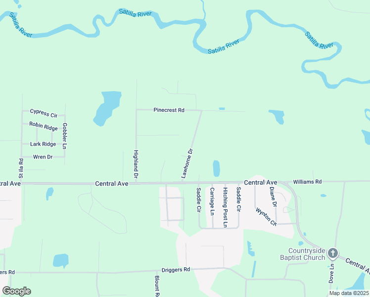 map of restaurants, bars, coffee shops, grocery stores, and more near 1063 Lawhorne Drive in Waycross