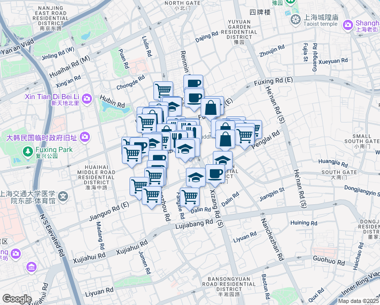 map of restaurants, bars, coffee shops, grocery stores, and more near in 