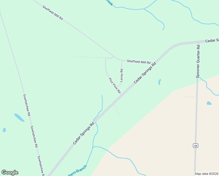 map of restaurants, bars, coffee shops, grocery stores, and more near 109 Pizz Pore Road in Blakely