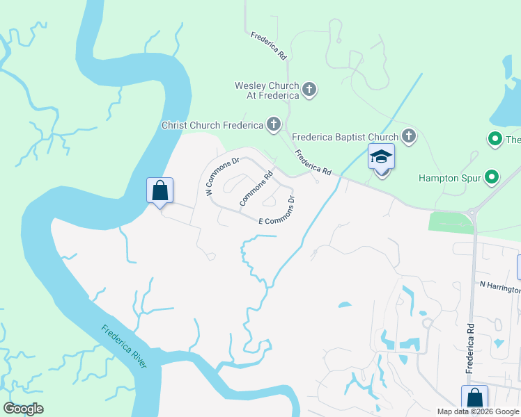 map of restaurants, bars, coffee shops, grocery stores, and more near 421 Colley Lane in Saint Simons Island