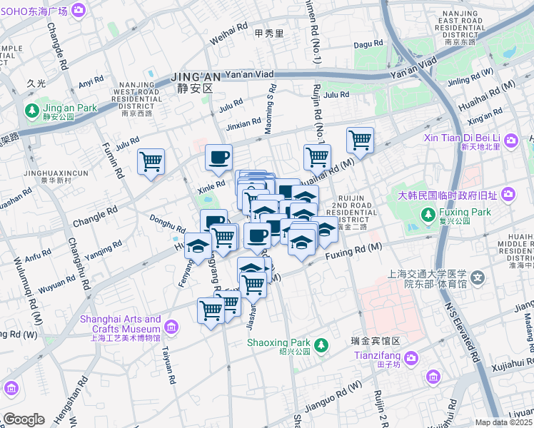 map of restaurants, bars, coffee shops, grocery stores, and more near in 