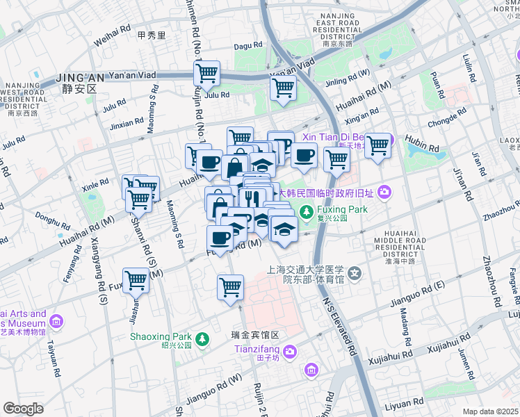 map of restaurants, bars, coffee shops, grocery stores, and more near in 