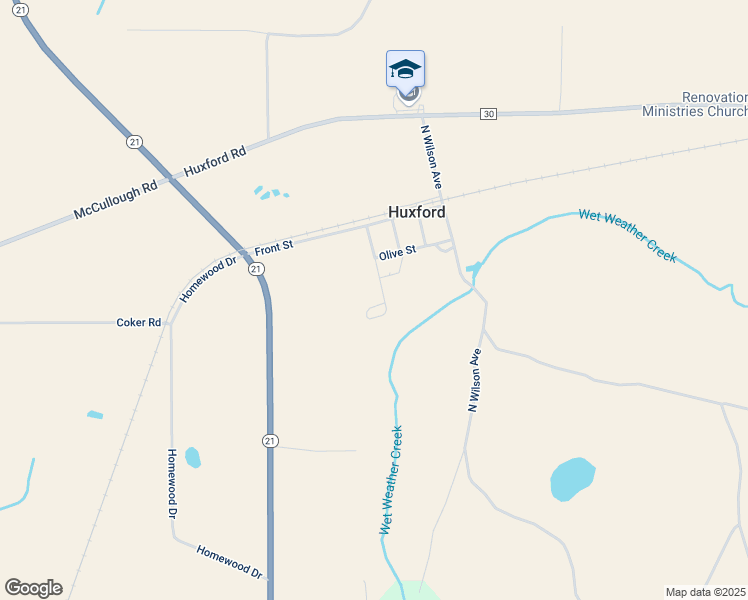 map of restaurants, bars, coffee shops, grocery stores, and more near 222 Lane Road in Atmore