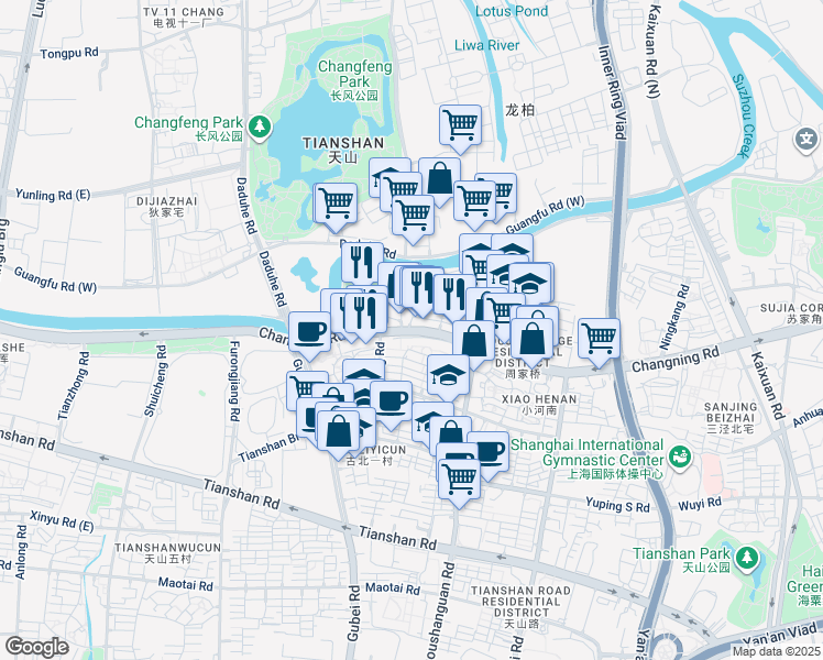 map of restaurants, bars, coffee shops, grocery stores, and more near in 