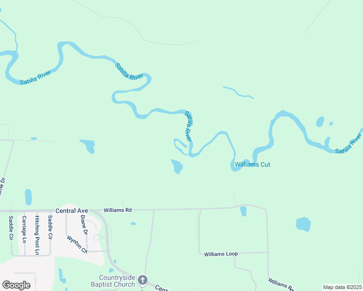 map of restaurants, bars, coffee shops, grocery stores, and more near 59 Princess Di Lane in Waycross