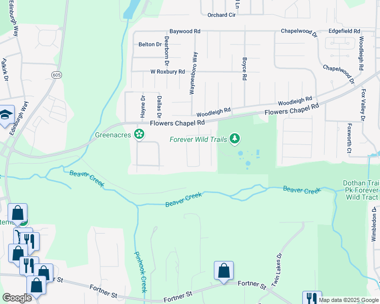 map of restaurants, bars, coffee shops, grocery stores, and more near 235 Lighthouse Drive in Dothan