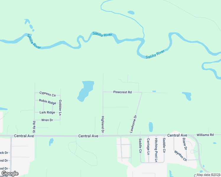 map of restaurants, bars, coffee shops, grocery stores, and more near 4045 Pinecrest Road in Waycross