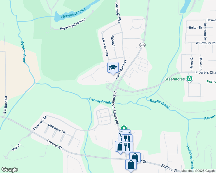 map of restaurants, bars, coffee shops, grocery stores, and more near 1400 South Brannon Stand Road in Dothan