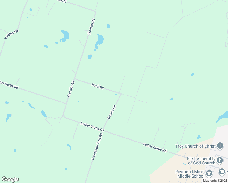 map of restaurants, bars, coffee shops, grocery stores, and more near 2549 Rock Road in Troy