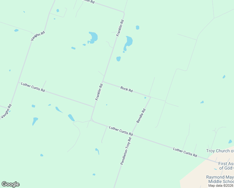 map of restaurants, bars, coffee shops, grocery stores, and more near 2915 Rock Road in Troy