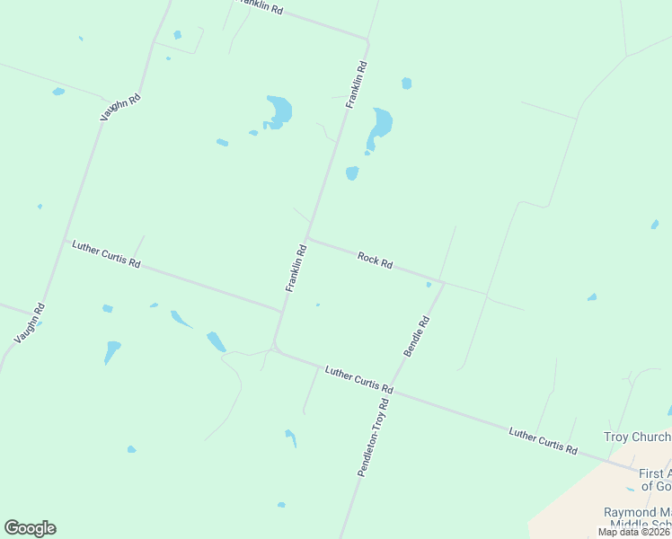 map of restaurants, bars, coffee shops, grocery stores, and more near 2915 Rock Road in Troy