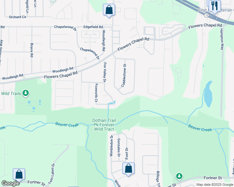 map of restaurants, bars, coffee shops, grocery stores, and more near 300 Stonegate Drive in Dothan