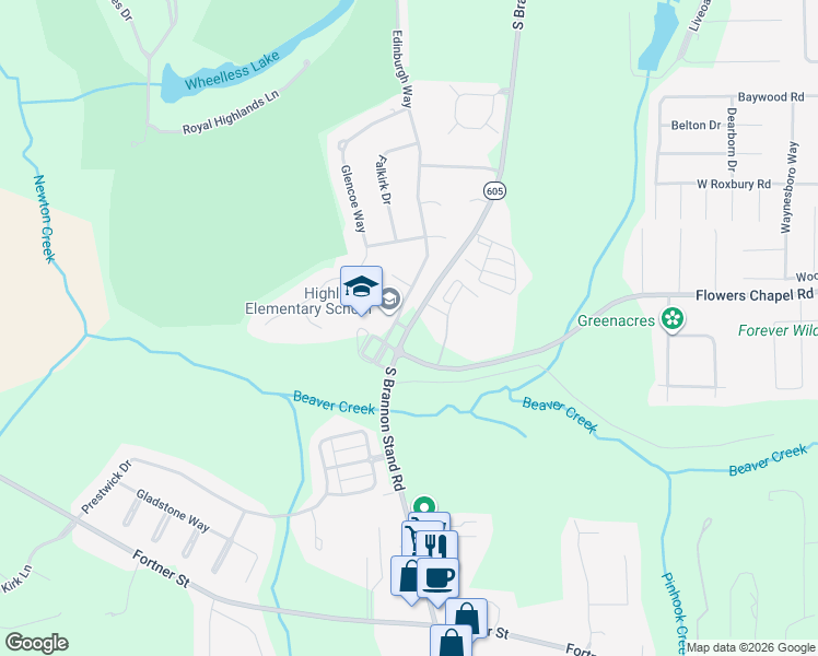 map of restaurants, bars, coffee shops, grocery stores, and more near 1397 S Brannon Stand Rd in Dothan