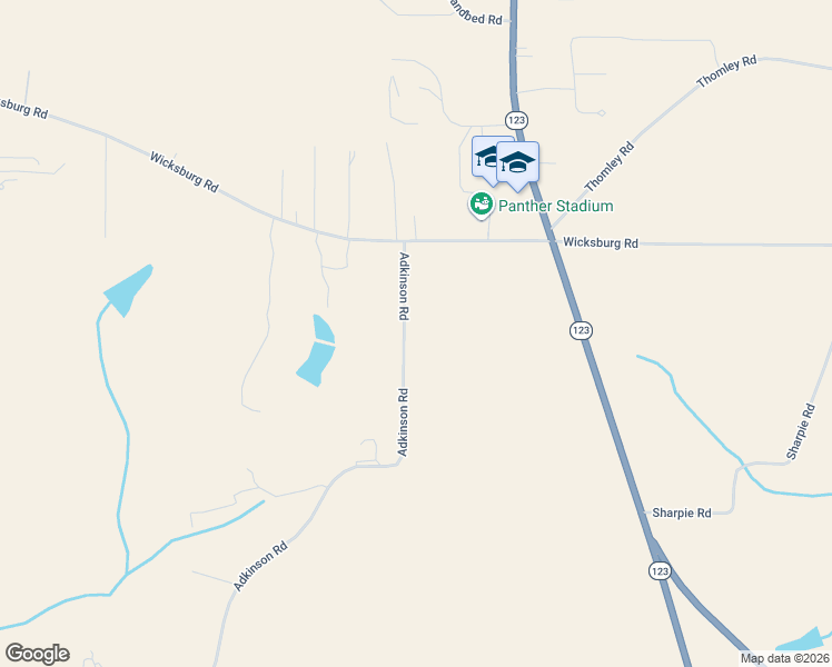 map of restaurants, bars, coffee shops, grocery stores, and more near Adkinson Road in Newton