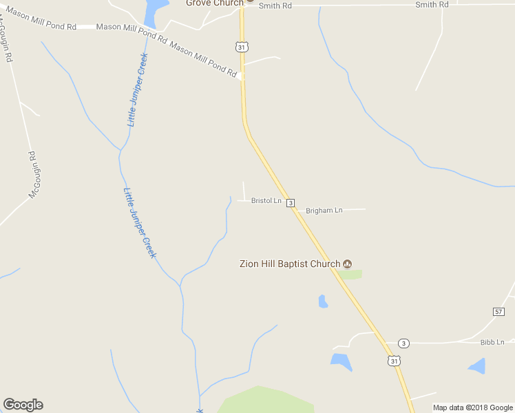 map of restaurants, bars, coffee shops, grocery stores, and more near 111 Bristol Lane in Brewton