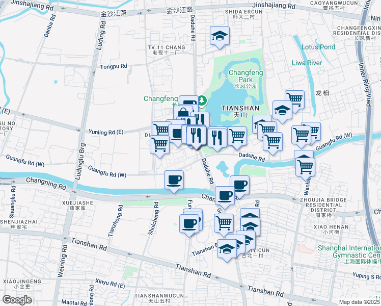 map of restaurants, bars, coffee shops, grocery stores, and more near in 