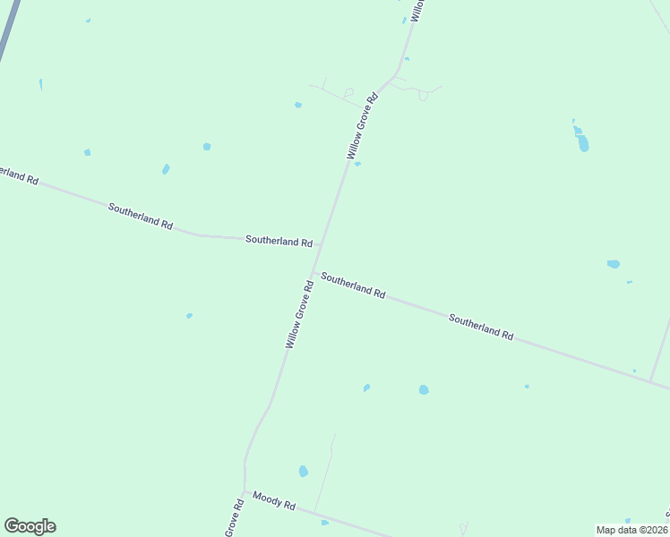 map of restaurants, bars, coffee shops, grocery stores, and more near 11361-11475 Willow Grove Road in Moody