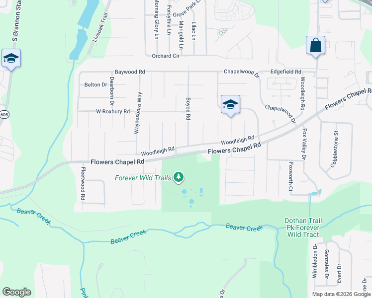 map of restaurants, bars, coffee shops, grocery stores, and more near 903 Woodleigh Road in Dothan