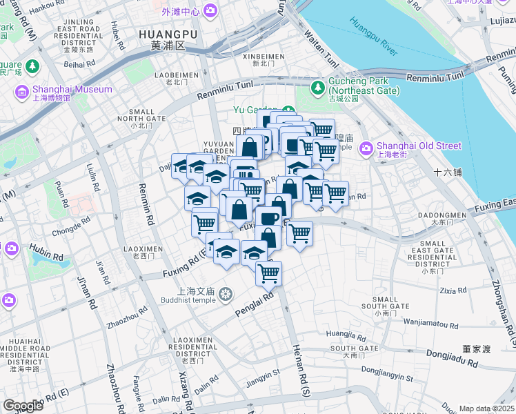 map of restaurants, bars, coffee shops, grocery stores, and more near in 
