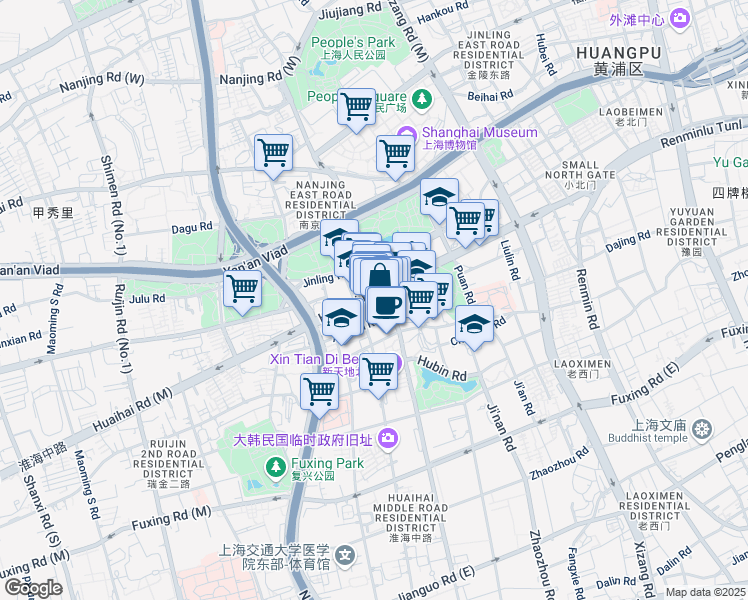 map of restaurants, bars, coffee shops, grocery stores, and more near in 