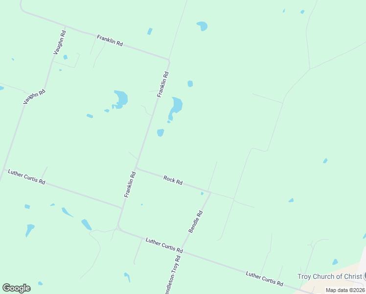 map of restaurants, bars, coffee shops, grocery stores, and more near 2746 Rock Road in Troy