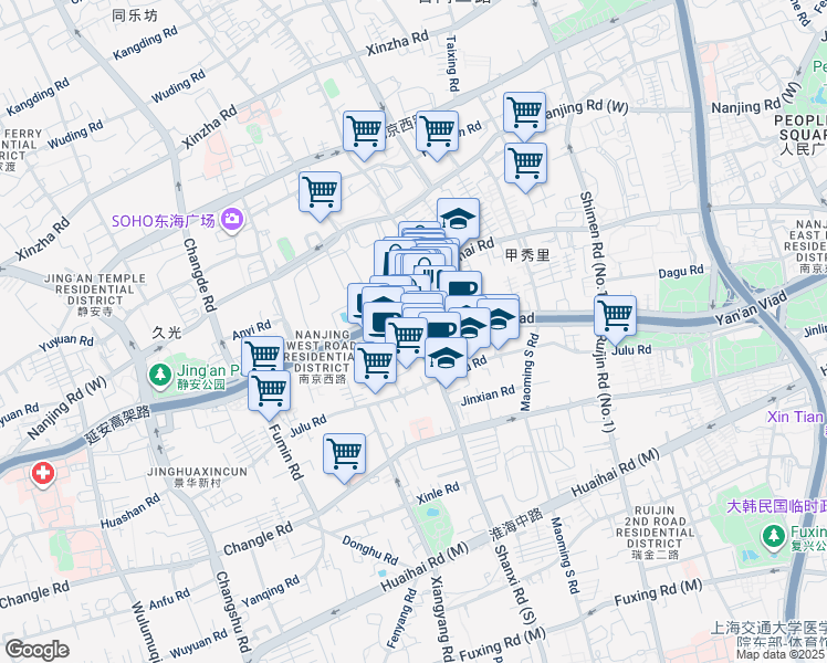 map of restaurants, bars, coffee shops, grocery stores, and more near in 