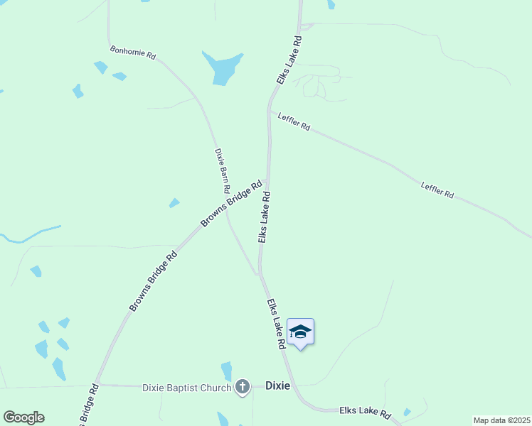 map of restaurants, bars, coffee shops, grocery stores, and more near 670 Elks Lake Road in Hattiesburg