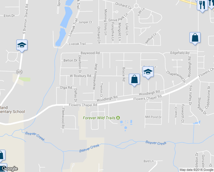 map of restaurants, bars, coffee shops, grocery stores, and more near 109 Beckett Court in Dothan