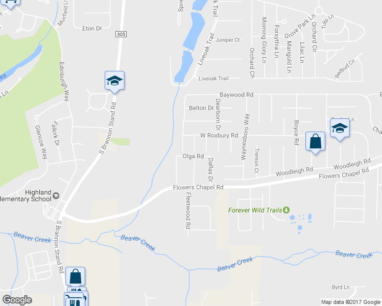 map of restaurants, bars, coffee shops, grocery stores, and more near 116 Wembley Court in Dothan