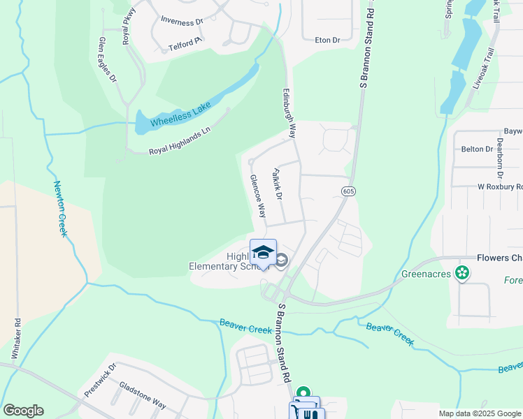 map of restaurants, bars, coffee shops, grocery stores, and more near 198 Glencoe Way in Dothan