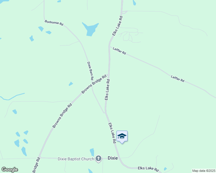 map of restaurants, bars, coffee shops, grocery stores, and more near 670 Elks Lake Road in Hattiesburg