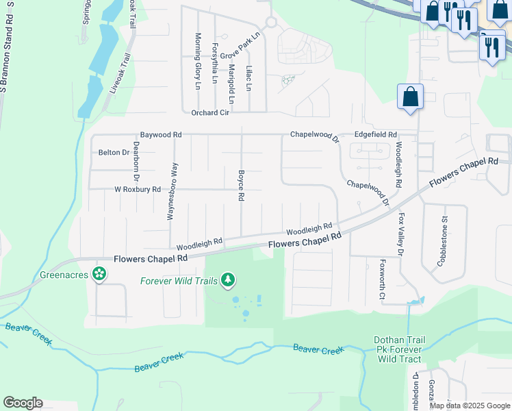 map of restaurants, bars, coffee shops, grocery stores, and more near 107 Tazewell Court in Dothan