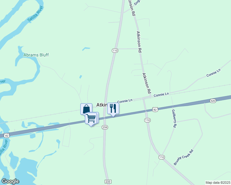 map of restaurants, bars, coffee shops, grocery stores, and more near Highway 110 in Hortense