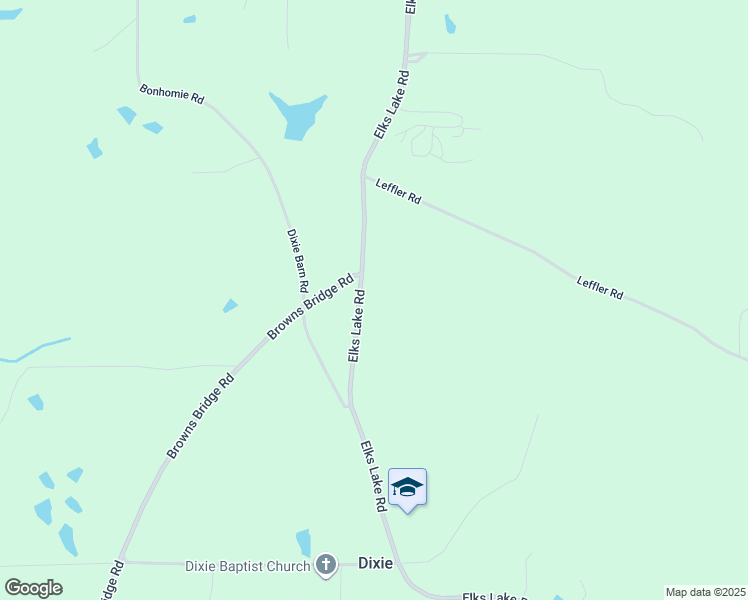 map of restaurants, bars, coffee shops, grocery stores, and more near 670 Elks Lake Road in Hattiesburg