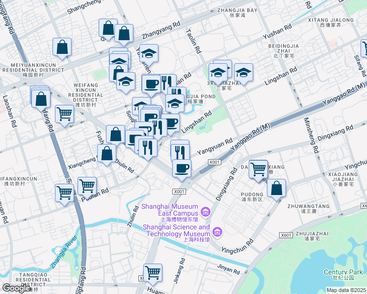 map of restaurants, bars, coffee shops, grocery stores, and more near in 