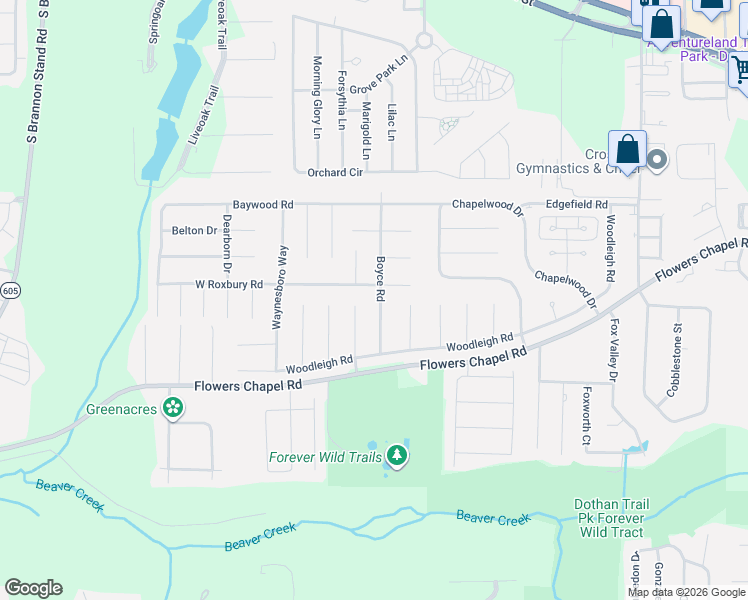 map of restaurants, bars, coffee shops, grocery stores, and more near 201 Boyce Road in Dothan