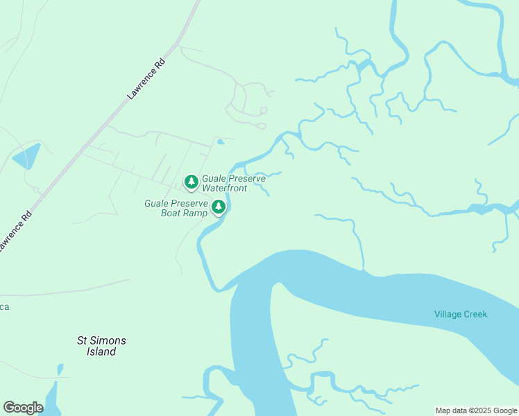 map of restaurants, bars, coffee shops, grocery stores, and more near 25 Virginia Drive in Saint Simons Island