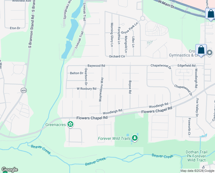 map of restaurants, bars, coffee shops, grocery stores, and more near 214 West Roxbury Road in Dothan