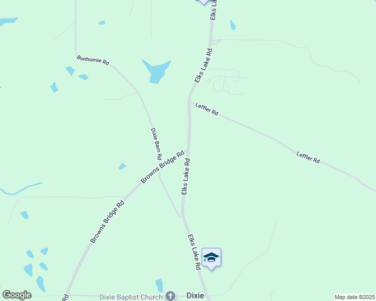 map of restaurants, bars, coffee shops, grocery stores, and more near 670 Elks Lake Road in Hattiesburg