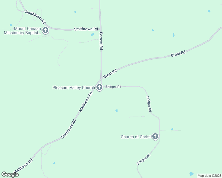 map of restaurants, bars, coffee shops, grocery stores, and more near 15 Bridges Road in Tylertown